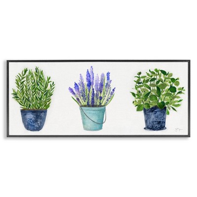 Stupell Industries Varied Potted Plants & Herbs, 24" x 10"