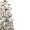 Northlight 4.5' Pre-Lit Medium Heavily Flocked Pine Artificial Christmas Tree, Multicolor Lights - 4 of 4