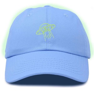 Dalix UFO Embroidered Alien Dad Hat Cotton Baseball Cap Adjustable Mens - 1 of 4