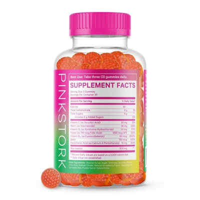 Pink Stork Fertility Gummies - 90ct, image 2 of 7 slides