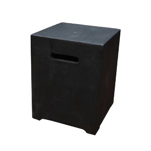 Elementi 20" Propane Tank Cover Concrete Hideaway Table for 20 lb Tank – Dark Grey - 1 of 3