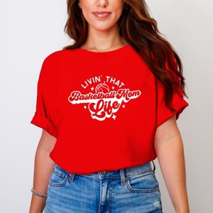 Simply Sage Market Livin' That Basketball Mom Life Garment Dyed Tee - 1 of 4