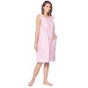 Casual Nights Women's Zipper Front House Dress Sleeveless Seersucker Housecoat Duster Lounger - 3 of 4