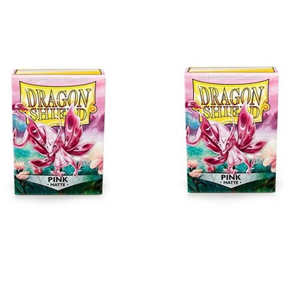 Dragon Shield 2 Packs Dragon Shield Matte 60 ct Pink Standard Size Card Sleeves Individual Pack
