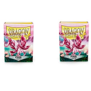 Dragon Shield 2 Packs Dragon Shield Matte 60 ct Pink Standard Size Card Sleeves Individual Pack - 1 of 4