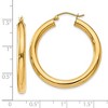 Black Bow Jewelry 4mm, 14k Yellow Gold Classic Round Hoop Earrings, 35mm (1 3/8 Inch) - 3 of 4