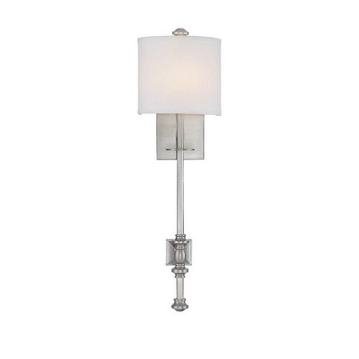 Devon Satin Nickel 26.5" Transitional Wall Sconce