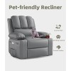 WhizMax Oversized Electric Recliner Chair with Heat & Massage, 360° Swivel Rocker, PU Leather, Extra Comfort Sponge Filling, Supports Up to 400 lbs. - 4 of 4
