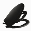 Elongated Toilet Seat with Toddler Seat Built in - Fits Both Adults and Children, Soft-Close & Non-Slip Design, Easy Installation & Cleaning, Black - 2 of 4