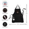 Evergreen Chicago Bears Black Grill Apron- 26 x 30 Inches Durable Cotton with Tool Pockets and Beverage Holder - image 2 of 4