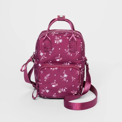 Girls' Floral Crossbody Bag - art class™ Maroon
