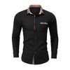 Coolmee Men's Long Sleeve Shirt Plaid Collar Casual Button Down Shirts - 2 of 4