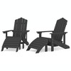 vidaXL Garden Chair Anthracite HDPE (High Density Polyethylene), Steel - 2 of 4