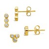 SHINE by Sterling Forever Sterling Silver 2pc Bezel Stud Set - 3 of 3