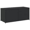 Garden Storage Box Black PE rattan, powder-coated steel Medium - 2 of 4