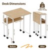 Folding Desk Small Rolling Desk w/Storage Shelf, 31.5 Inch Foldable Computer Table for Small Spaces, Sofa Table with Wheels for Home Office - 2 of 4