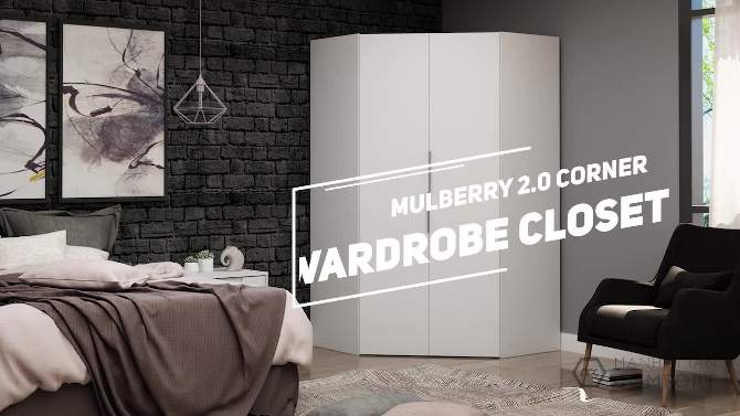 Mulberry 2.0 Corner Wardrobe Closet  - Manhattan Comfort, 2 of 12, play video