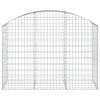 vidaXL Arched Gabion Basket 78.7"x19.7"x39.4"/47.2" Galvanized Iron - 3 of 4