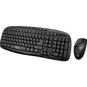 Adesso WKB-1330CB - 2.4 GHz Wireless Desktop Keyboard and Mouse Combo - Retail - USB Wireless RF 103 Key - English (US) - USB Wireless RF Optical - 1 of 4