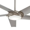 60" Minka Aire Modern Indoor Ceiling Fan with LED Light Remote Control Brushed Nickel Opal Glass for Living Room Kitchen Bedroom - 3 of 4