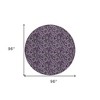 Eggplant Purple And Lilac Floral Washable Indoor Outdoor Area Rug - 3 of 4