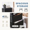 Lirago Elegant Black Dresser with 4-Tier Drawers, Metal Frame, and Wood Top for Versatile Storage Solutions | Dimensions: 17.70"L x 11.80"W x 37.40"H - 4 of 4