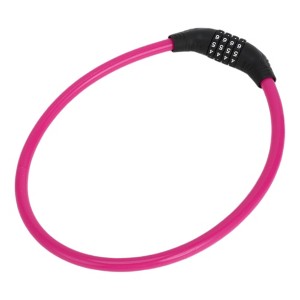 Unique Bargains Bicycle Lock Security Resettable 4 Digit Combination Chain Bike Lock Rose Red - 1 of 4
