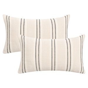 REGALWOVEN Stripe Soft Cozy Decorative Casual Farmhouse Pillow Cases 2 Pcs - 1 of 4