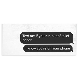 Stupell Industries Rustic Bathroom Humor Wall Plaque Art - 1 of 4