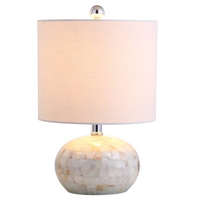 16" Wilson Seashell Table Lamp White (Includes LED Light Bulb) - JONATHAN Y