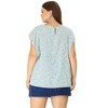 Agnes Orinda Women's Plus Size Summer Chiffon Floral Polka Dots Round Neck Blouses - 4 of 4