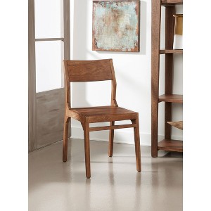 Knoll Dining Chair Brown Treasure Trove Accents: Acacia Wood, 34.5" Floor-to-Seat, No Assembly Required - 1 of 4