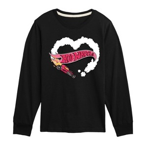 Boys' - Hot Wheels - Burnout Heart Long Sleeve Graphic T-Shirt - 1 of 4