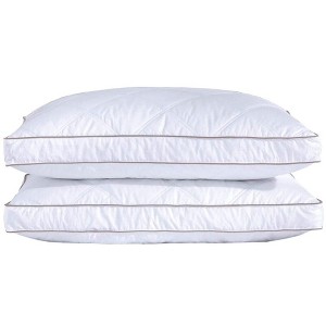 Peace Nest Natural Goose Feather and Down Pillows for Sleeping Down Pillow Downproof Set of 2 - 1 of 4