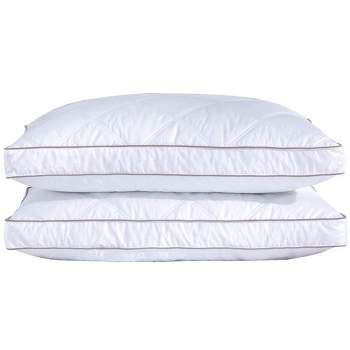 Peace Nest Natural Goose Feather and Down Pillows for Sleeping Down Pillow Downproof Set of 2