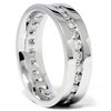 Pompeii3 Mens 1 1/4ct Real Diamond Channel Set Eternity Ring Wedding Band Anniversary - image 2 of 3