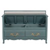 PAGED Storage Bench Modern Wooden Shoe Bench with Storage Space, Metal Handles and Removable Cushion for Mudroom, Bedroom, Entryway - 3 of 4
