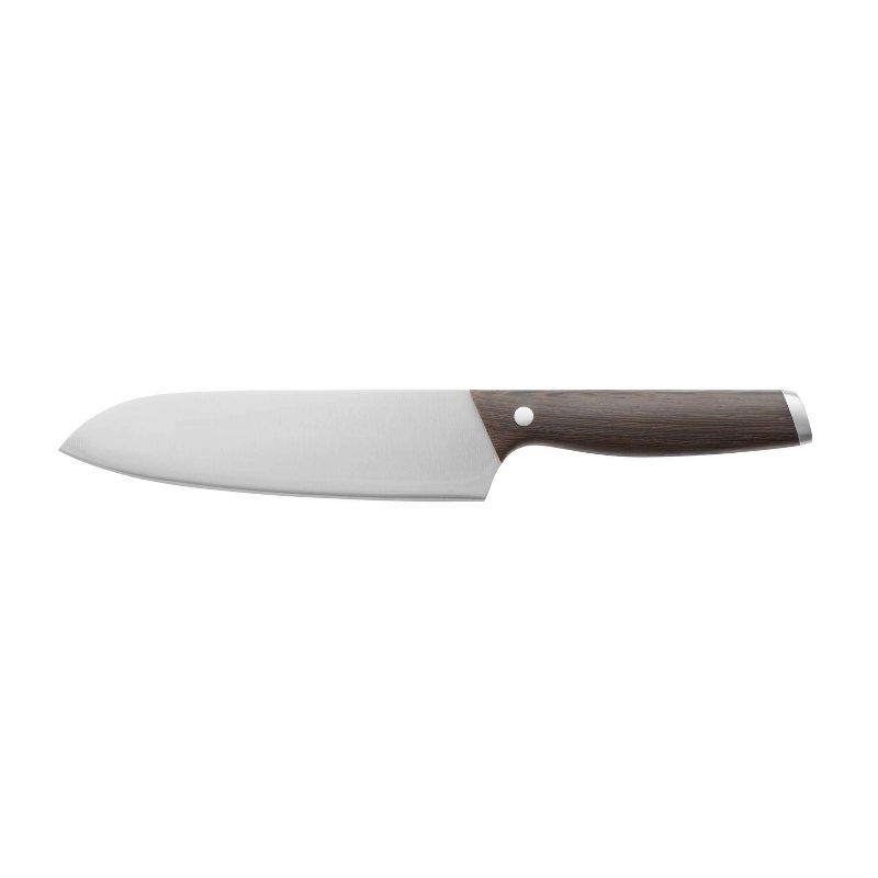 BergHOFF Rosewood 7" Stainless Steel Santoku Knife, 1 of 4