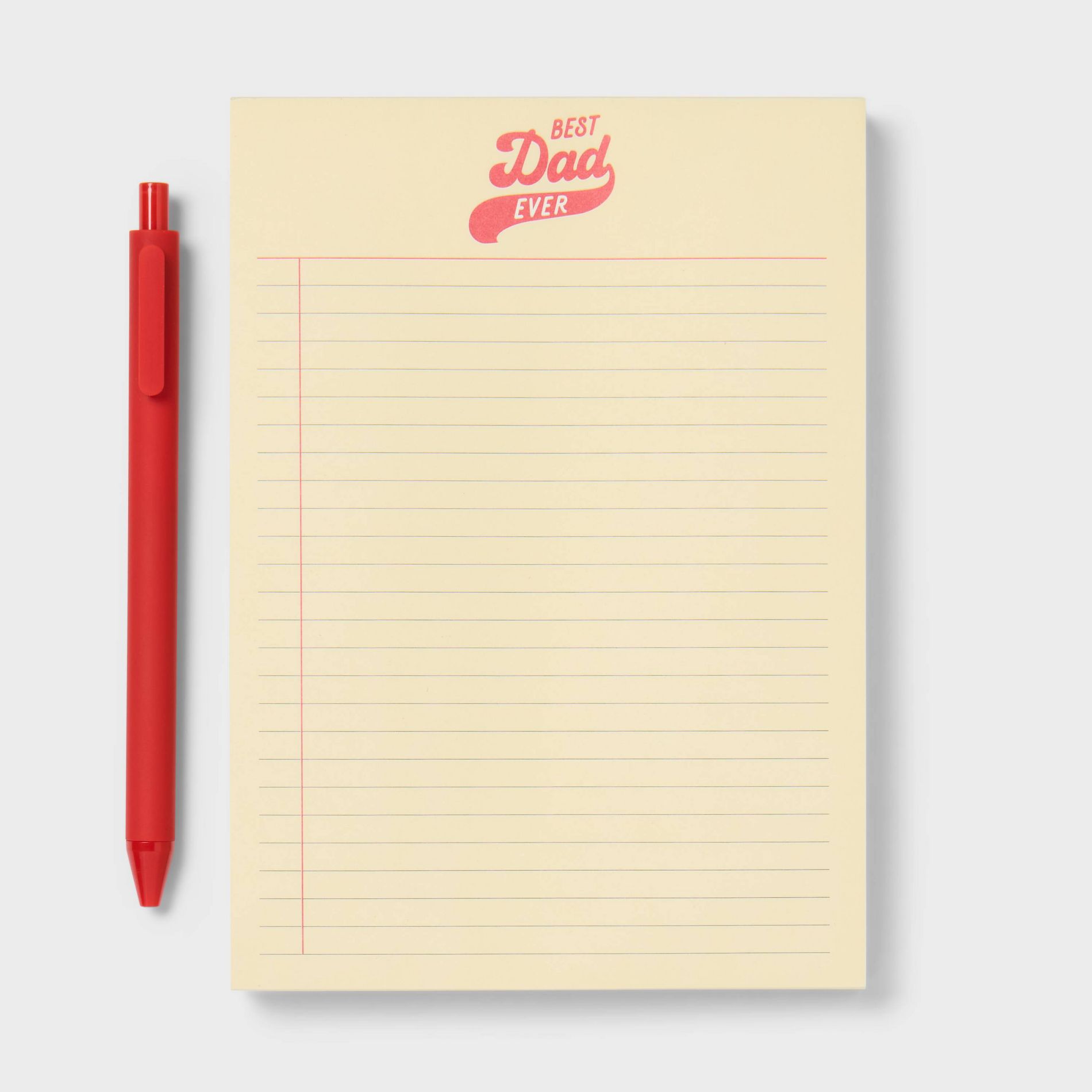 Fathers Day 5"x7" Notepad with Pen Red - Spritz™