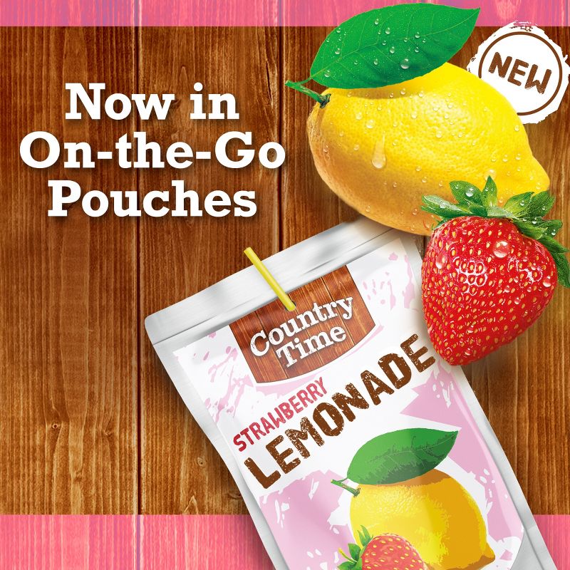 Country Time Strawberry Lemonade - 10pk/6 fl oz Pouches, 2 of 10