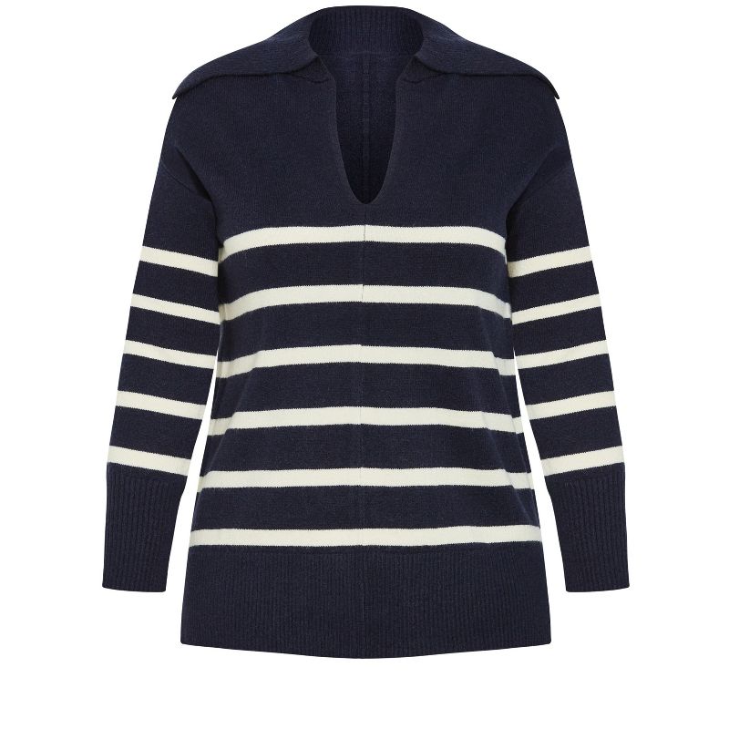 Women's Plus Size Mara Sweater - navy | AVENUE, 5 of 8