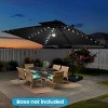 Crestlive Products 13FT Patio Cantilever Umbrella with Light Double Top High-strength Aluminum 360°Rotation 5 Heights Adjustable Offset Umbrella - 2 of 4