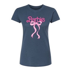 Women's - Barbie - Logo Coquette Bow Fitted Graphic T-Shirt - 1 of 2