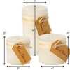 Melon White Timber Pillar Candles Kit - Set of 3 - 2 of 4
