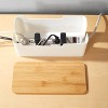 The Lakeside Collection Cable Organizer Box - Hide Cords in Covered Box to Create Clean Desk Space - 4 of 4