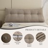 Bekrvio Velvet Headboard Wedge Pillow - Back Support Reading Cushion Bolster with Side Pocket, Removable Cover for Bed & Sofa - 2 of 4