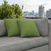 Covers&All Sunbrella® Indoor / Outdoor Throw Pillows Inserts with Covers, Set of 2, Square 16 in x 16 in, Spectrum Cilantro - 2 of 4