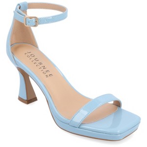 Journee Collection Womens Jeanne Slim Platform Ankle Strap Open Toe Pumps - 1 of 4
