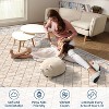 Washable Rug - Diamond Print Carpet with Non-Slip Backing Soft Low Pile Thin Foldable Indoor Carpet for Living Room Dining Room Bedroom - 3 of 4