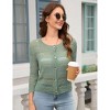Clearlove Women's 3/4 Sleeve Knit Cardigan Summer Lightweight Button Down Sweater Crochet Bolero Shrugs - 4 of 4